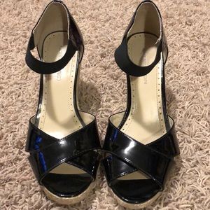Black Wedges Size 8 Adrienne Vittadini